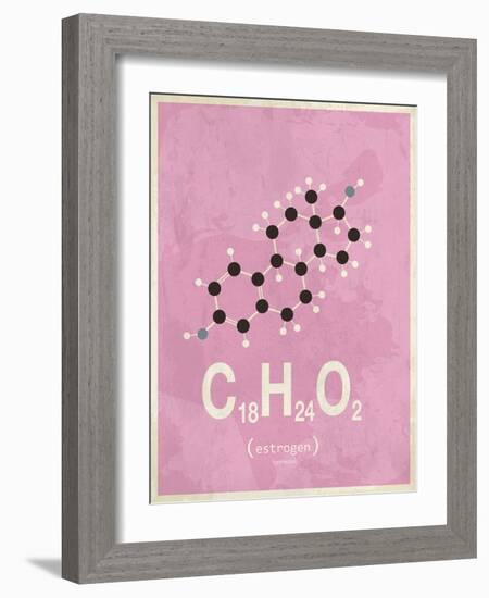 Molecule Estrogene-null-Framed Art Print