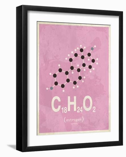 Molecule Estrogene-null-Framed Art Print