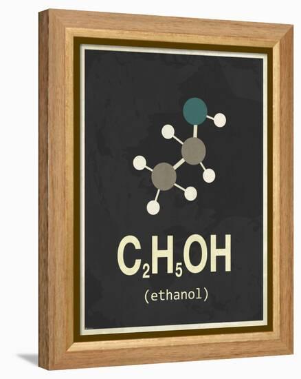 Molecule Ethanol-null-Framed Stretched Canvas