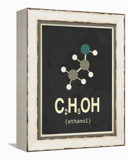 Molecule Ethanol-null-Framed Stretched Canvas