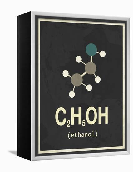 Molecule Ethanol-null-Framed Stretched Canvas