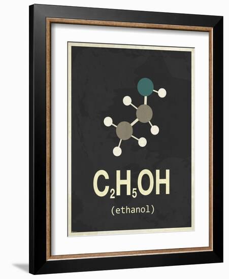 Molecule Ethanol-null-Framed Art Print