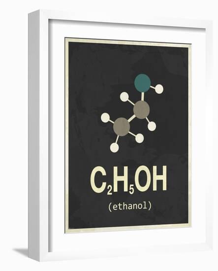 Molecule Ethanol-null-Framed Art Print