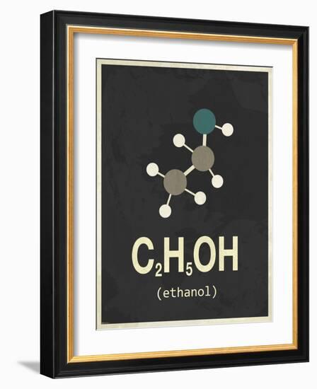 Molecule Ethanol-null-Framed Art Print