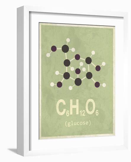 Molecule Glucose-null-Framed Art Print