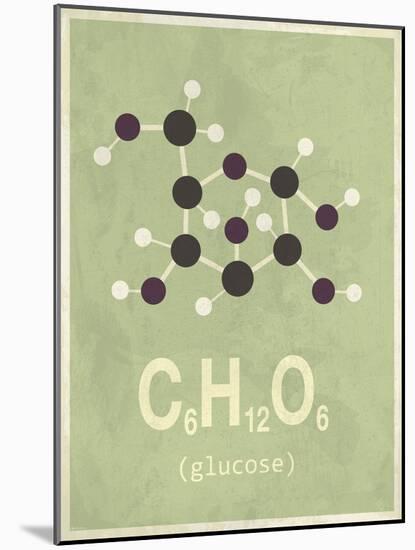 Molecule Glucose-null-Mounted Art Print