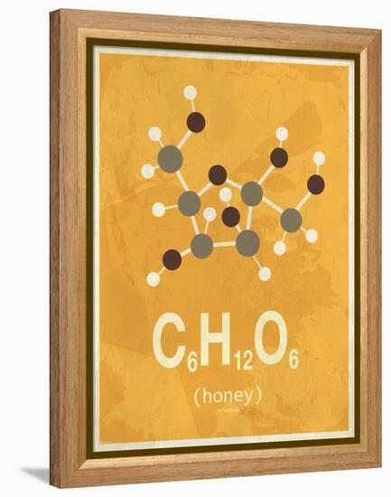 Molecule Honey-null-Framed Stretched Canvas