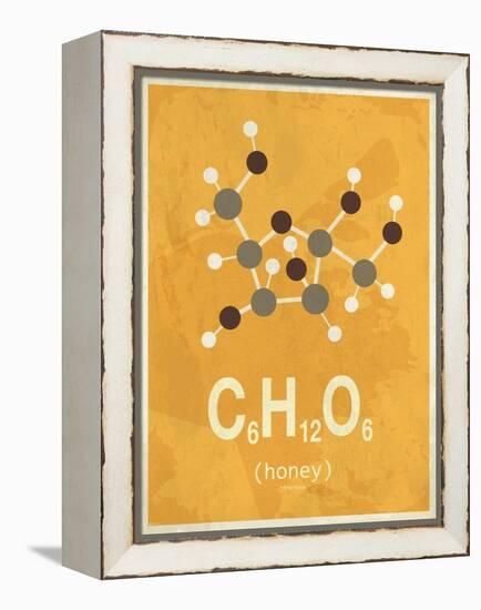 Molecule Honey-null-Framed Stretched Canvas