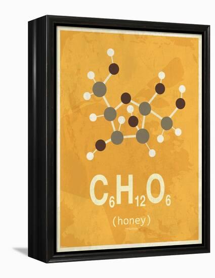 Molecule Honey-null-Framed Stretched Canvas