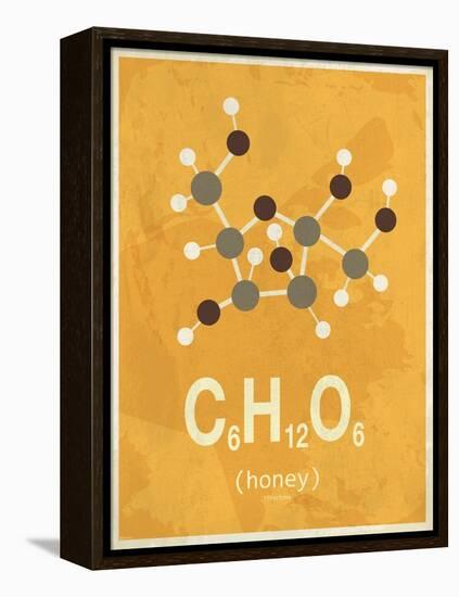 Molecule Honey-null-Framed Stretched Canvas