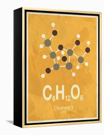 Molecule Honey-null-Framed Stretched Canvas