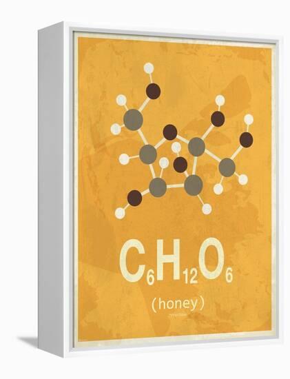 Molecule Honey-null-Framed Stretched Canvas