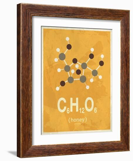 Molecule Honey-null-Framed Art Print