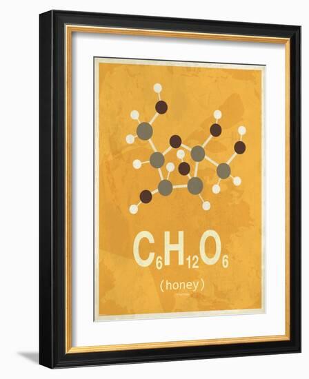 Molecule Honey-null-Framed Art Print