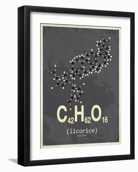 Molecule Licorice-null-Framed Art Print