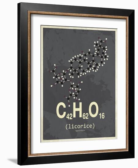 Molecule Licorice-null-Framed Art Print