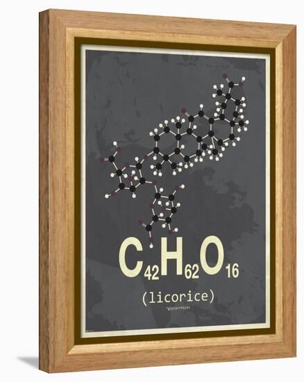 Molecule Licorice-null-Framed Stretched Canvas