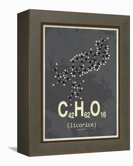 Molecule Licorice-null-Framed Stretched Canvas