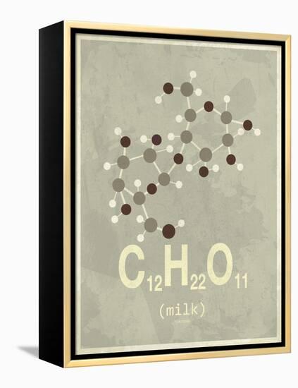 Molecule Milk-null-Framed Stretched Canvas