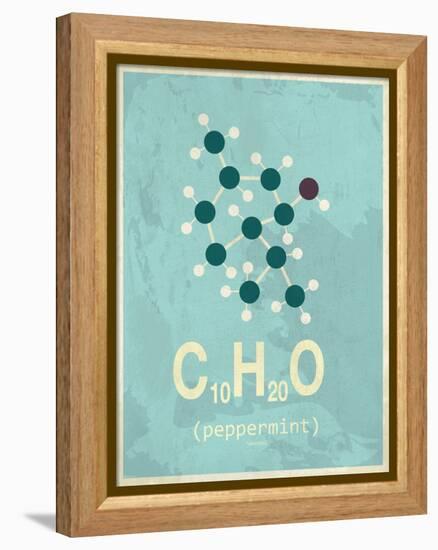 Molecule Peppermint-null-Framed Stretched Canvas