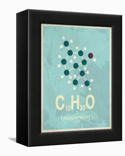 Molecule Peppermint-null-Framed Stretched Canvas