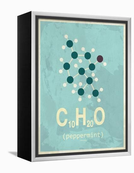 Molecule Peppermint-null-Framed Stretched Canvas