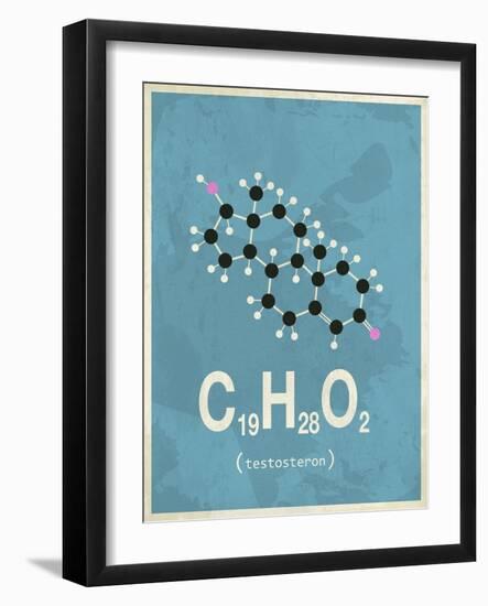 Molecule Testosterone-null-Framed Art Print