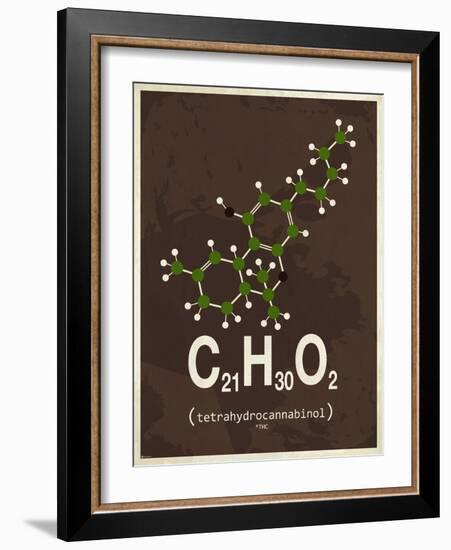 Molecule Thc-null-Framed Art Print