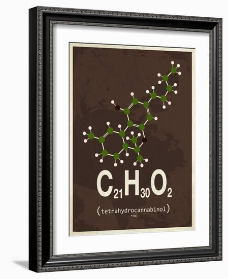 Molecule Thc-null-Framed Art Print