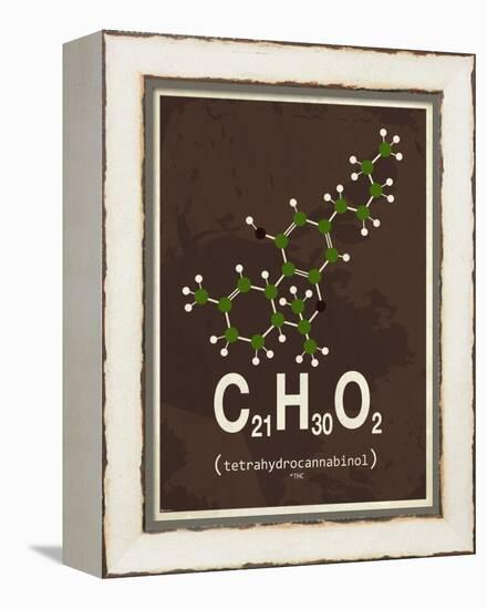 Molecule Thc-null-Framed Stretched Canvas