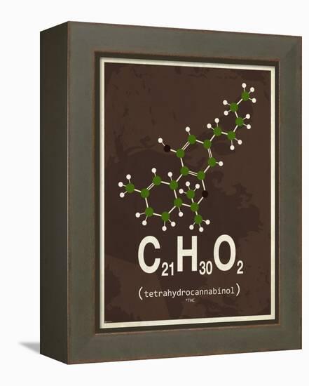 Molecule Thc-null-Framed Stretched Canvas