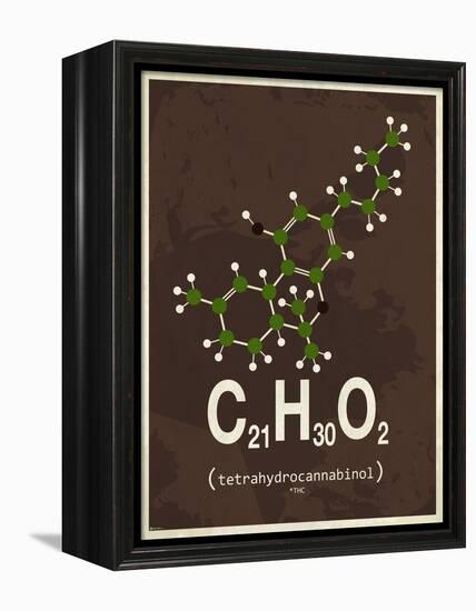 Molecule Thc-null-Framed Stretched Canvas