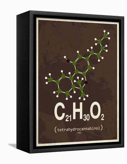 Molecule Thc-null-Framed Stretched Canvas