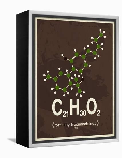 Molecule Thc-null-Framed Stretched Canvas