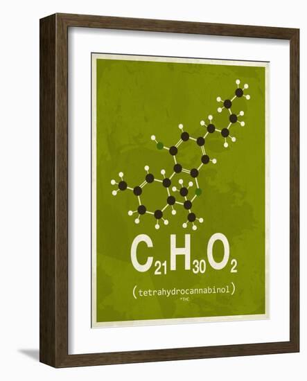 Molecule Thc-null-Framed Art Print