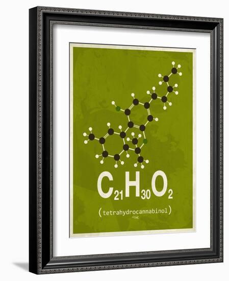 Molecule Thc-null-Framed Art Print