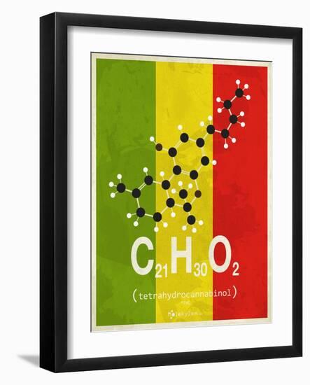 Molecule Thc-null-Framed Art Print