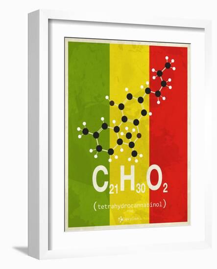 Molecule Thc-null-Framed Art Print