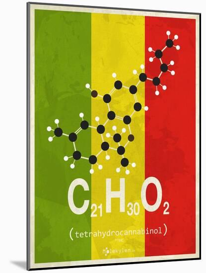 Molecule Thc-null-Mounted Art Print