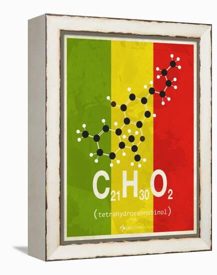 Molecule Thc-null-Framed Stretched Canvas