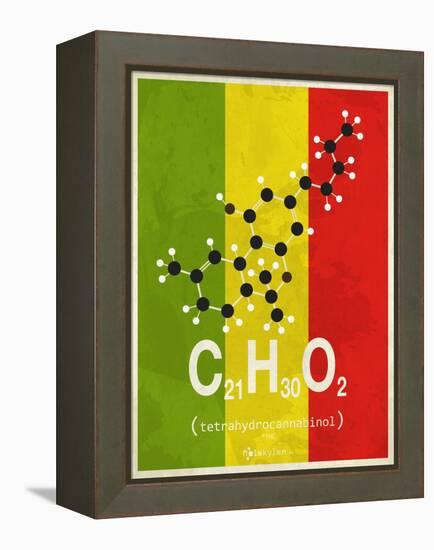 Molecule Thc-null-Framed Stretched Canvas