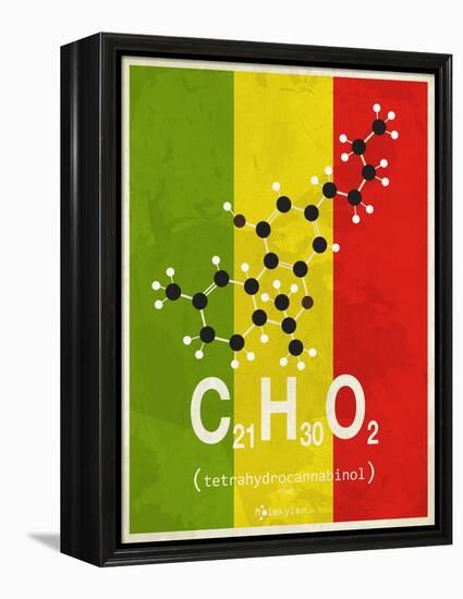 Molecule Thc-null-Framed Stretched Canvas