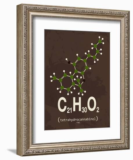 Molecule THC-TypeLike-Framed Art Print