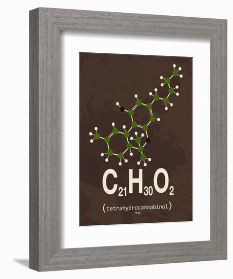 Molecule THC-TypeLike-Framed Art Print