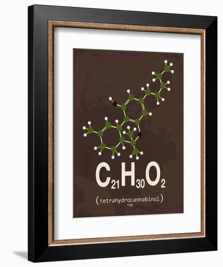 Molecule THC-TypeLike-Framed Art Print