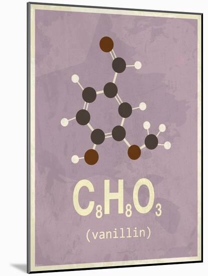 Molecule Vanilin-null-Mounted Art Print