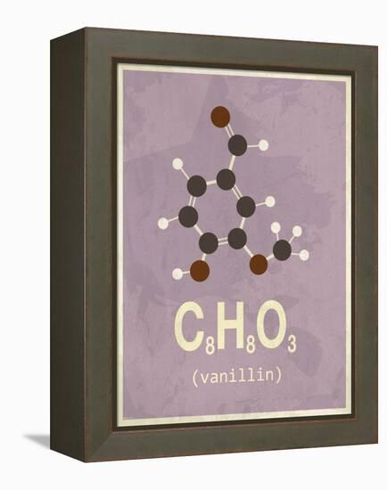 Molecule Vanilin-null-Framed Stretched Canvas