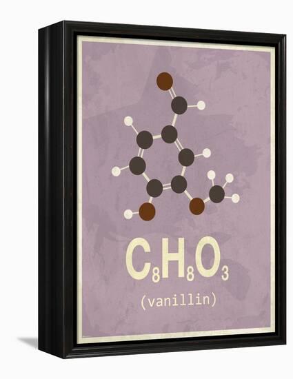 Molecule Vanilin-null-Framed Stretched Canvas
