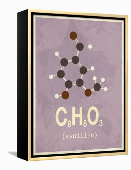 Molecule Vanilin-null-Framed Stretched Canvas