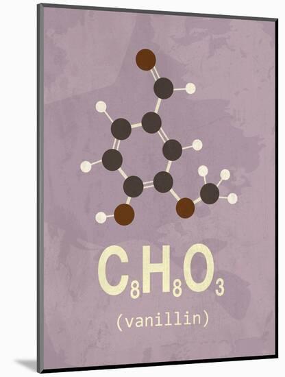 Molecule Vanilin-TypeLike-Mounted Art Print